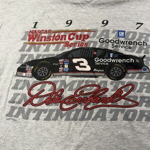 Vintage 90s Earnhardt NASCAR Winston Cup 1997 XL Gray Shirt Intimidator Graphic